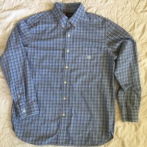 Chaps Mens Plaid LS Button Down Size L